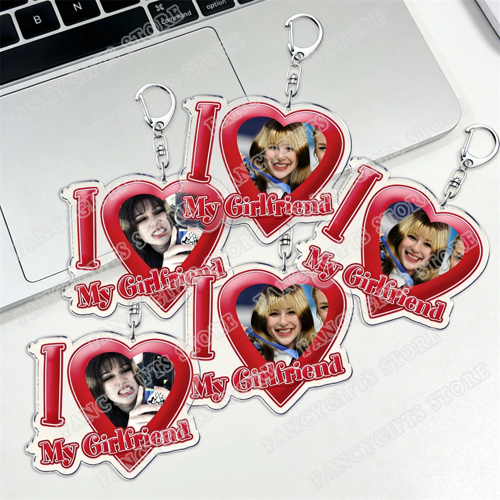 I Love My Girlfriend Alysa Liu Keychain for Accessories Gold Medal Ice Figure Skating Keyring Jewelry Friends Fans Gifts