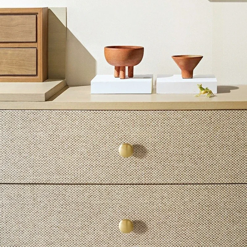 yesBrass Furniture Mushroom Cloud Cabinet Handle French Light Luxury Single Hole Modern Simple Cabinet Drawer Door Hardware Hand