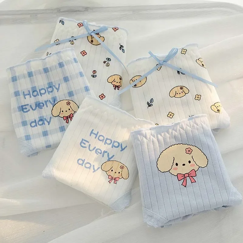 Miniso Sanrio Cotton Panties Pom Pom Purin Fresh Comfortable Underwear Kawaii Girl Panties Hip Wrap Triangle Pants Student Gift