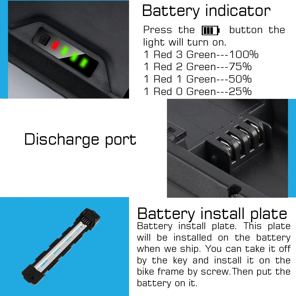 18650 EBike Battery Downtube Polly 36V 48V 52V 17.5Ah 14Ah Electric Batteria Pack for Bafang BBSHD BBS02 1000W 750W 500W Motor