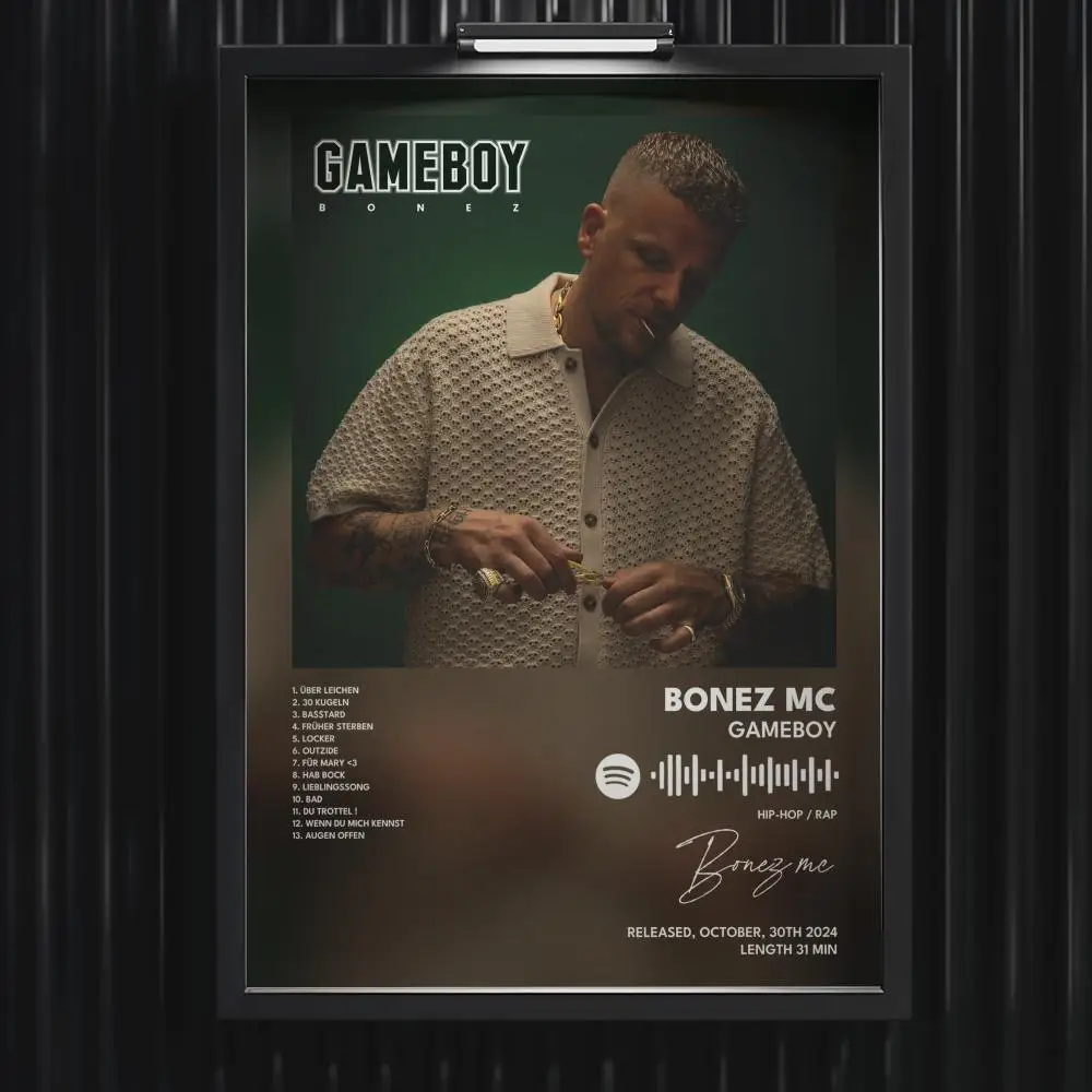 Bonez MC Poster Music Hot Album Poster Star Hip Hop Living Room Canvas Painting Art Home Wall