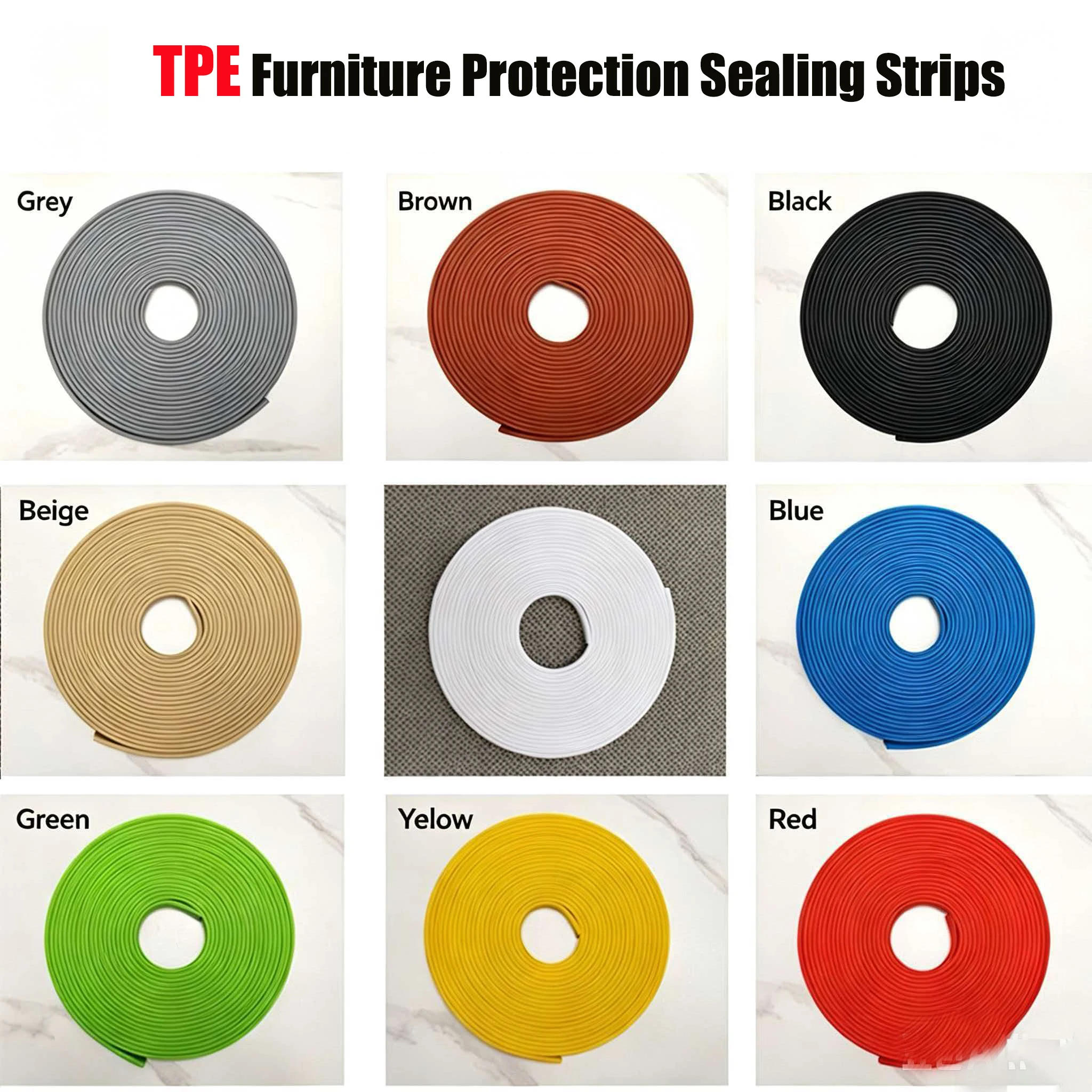 5M U-Shape Flexible Edge Banding Self-Adhesive Wood Board Veneer Edging Protector Cabinet Furniture Repair Restoration Corner
