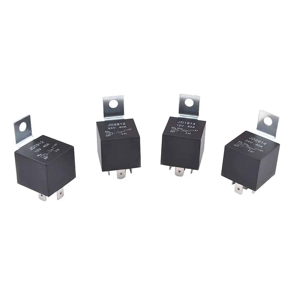 1 Stück Auto-Relais 12V 24V 40A 4P 5-polig Wasserdichtes Automobil-Relais JD1912 JD1914 JD2912 JD2914 Auto-Relais mit Kabelbaum und Relaissockel – Detail 12
