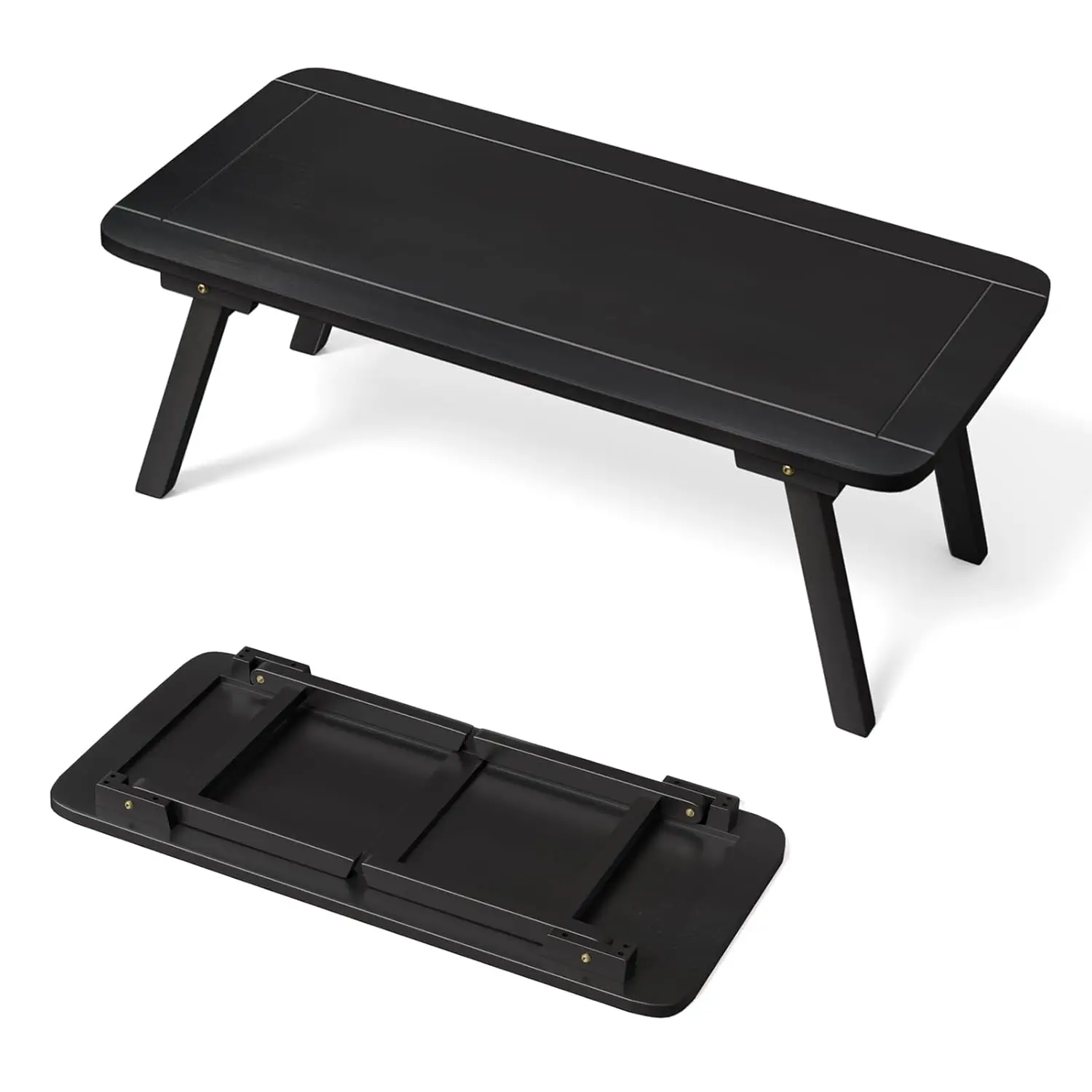 

Outdoor Folding Coffee Table, Natural Poplar Wood Patio Coffee Table, No Assembly Required, Ideal for Balcony,, Customized