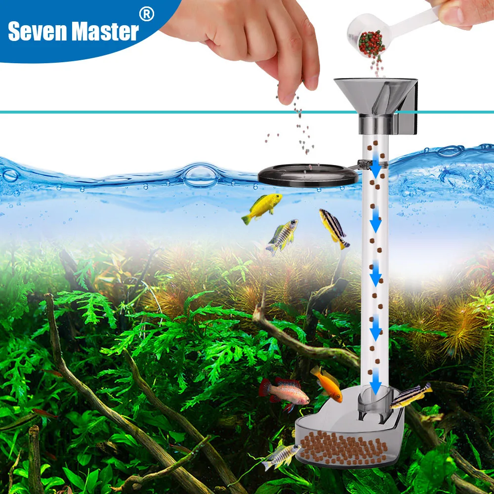 Aquarium Feeder Tube Small Fish Shrimp Food Feeding Fish Tank Feeder Bowl Feed Circle  Acrylic Feeding Tube 21-38cm Telescopic