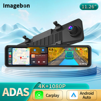 Imagebon 12 Inch 4k Rearview Mirror Camera CarPlay Android Auto ADAS Car DVR 5G WiFi FM GPS Night Vision Black Box