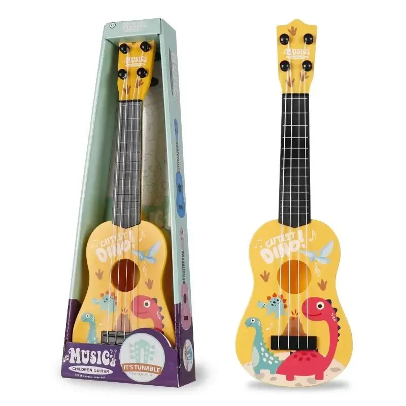 Brinquedo de guitarra ukulele pequeno infantil, pode jogar instrumento musical simulado, Montessori educação infantil, piano música brinquedos para crianças