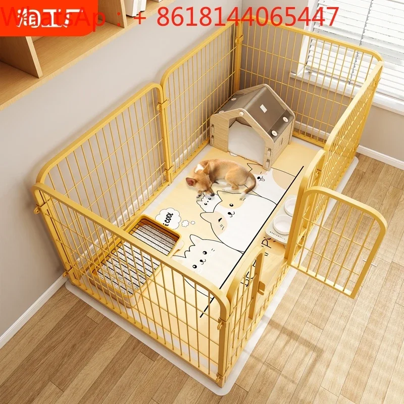 Dog Pet Fence Indoor Household Free Combination Dog Cage Small and Medium Dogs Teddy Isolation Door Special Kennel