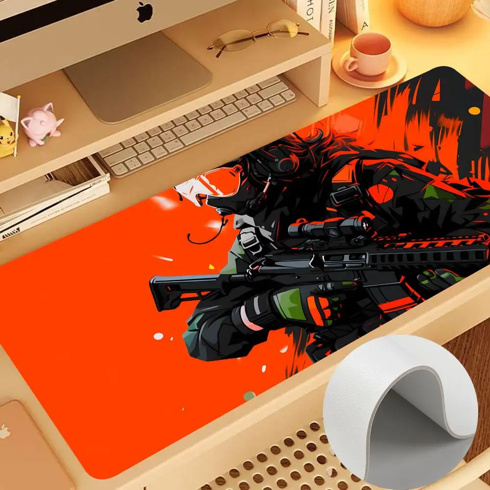 

W-Weapon C-Computer Mouse Pad Mice Pad Leather Mouse Mat PC Game Accessories Double Sided PU Desk Mats Carpet Anti-slip Waterpro