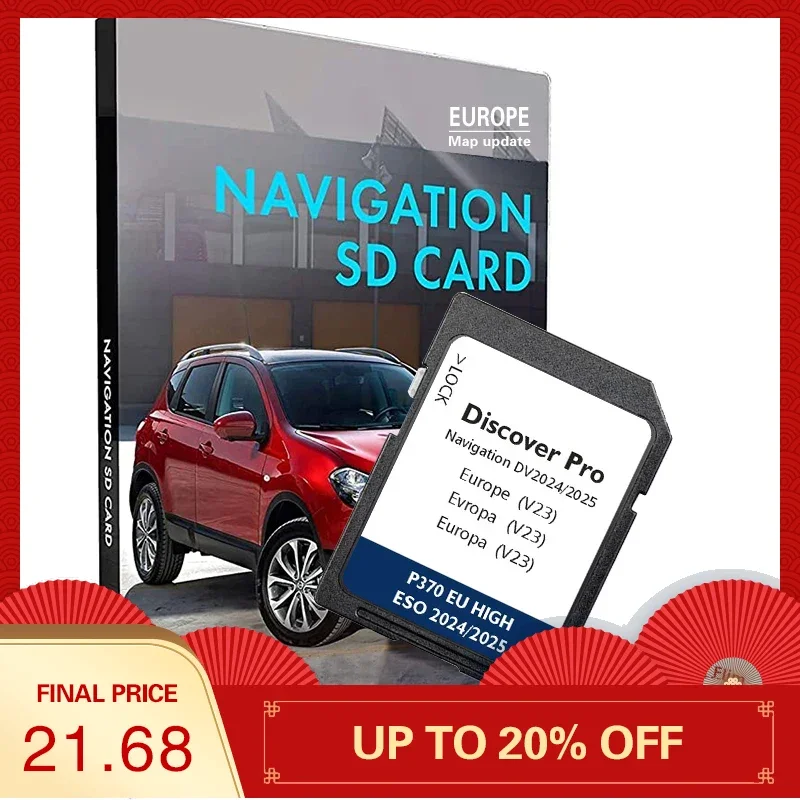 

for Skoda VW Discover Pro Media UK Europe Map Sat Navigation Card 64GB DV V23 SD Car 2024/2025 Update Version Software