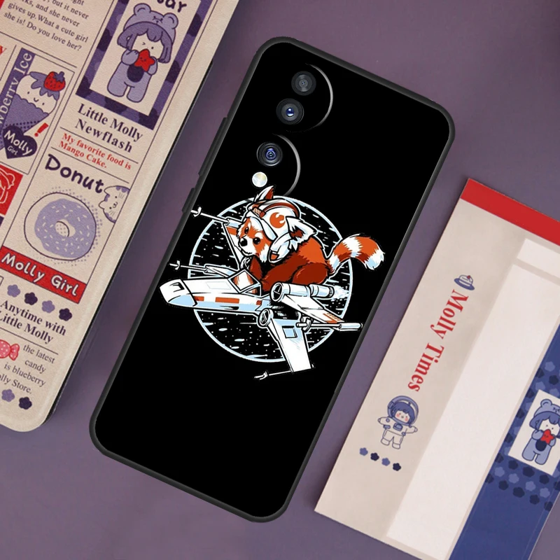 Red Panda Phone Case For Honor X8a X9a X7a X6 X7 X8 X9 8X 9X Magic 5 4 Lite 10 50 70 90 Lite Cover