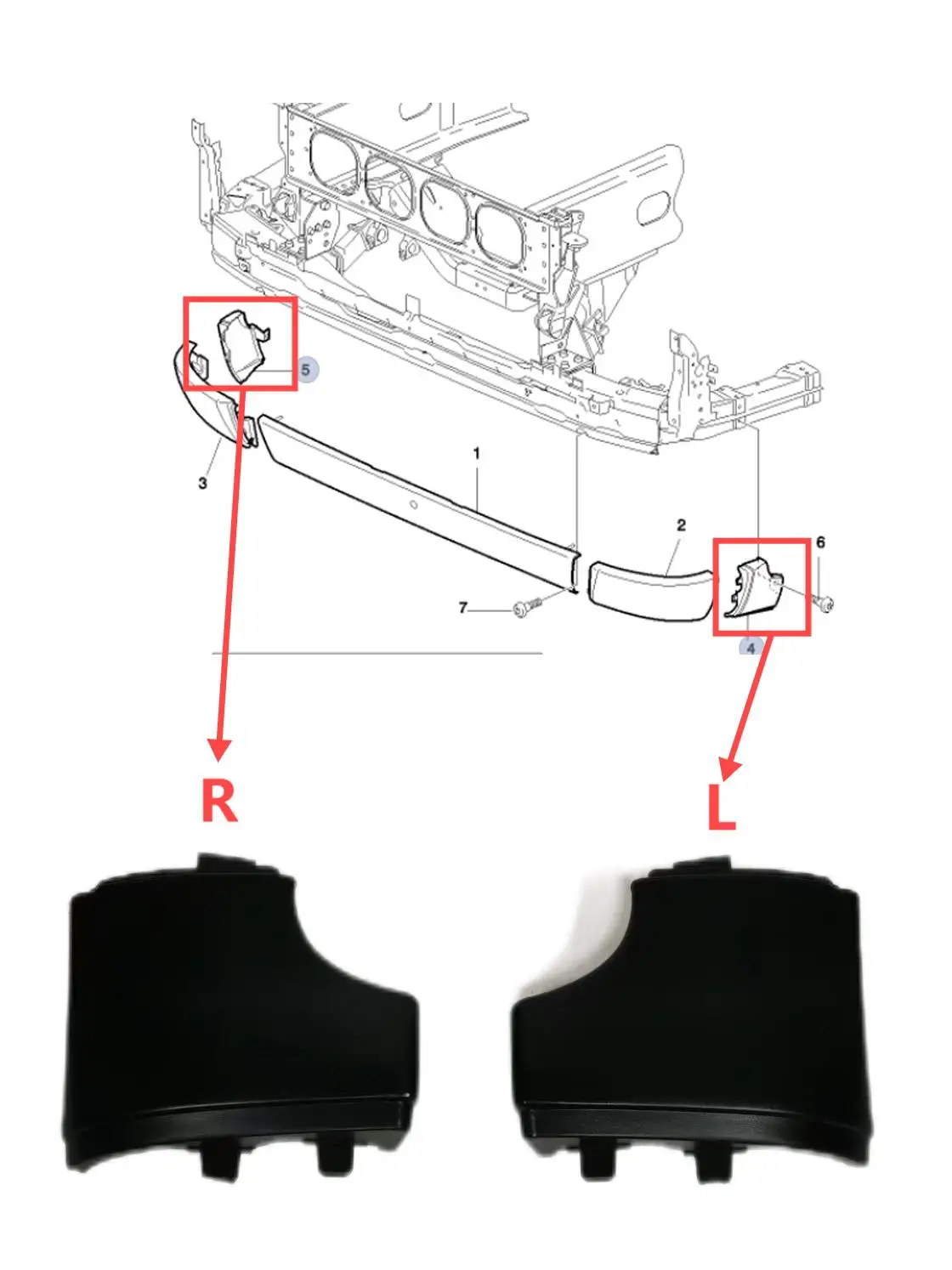 Suitable For Volvo Truck Accessory Bumper Cover OEM Left 20453676 21359176 20453678 Right 20453677 21359192 20453677 20453679