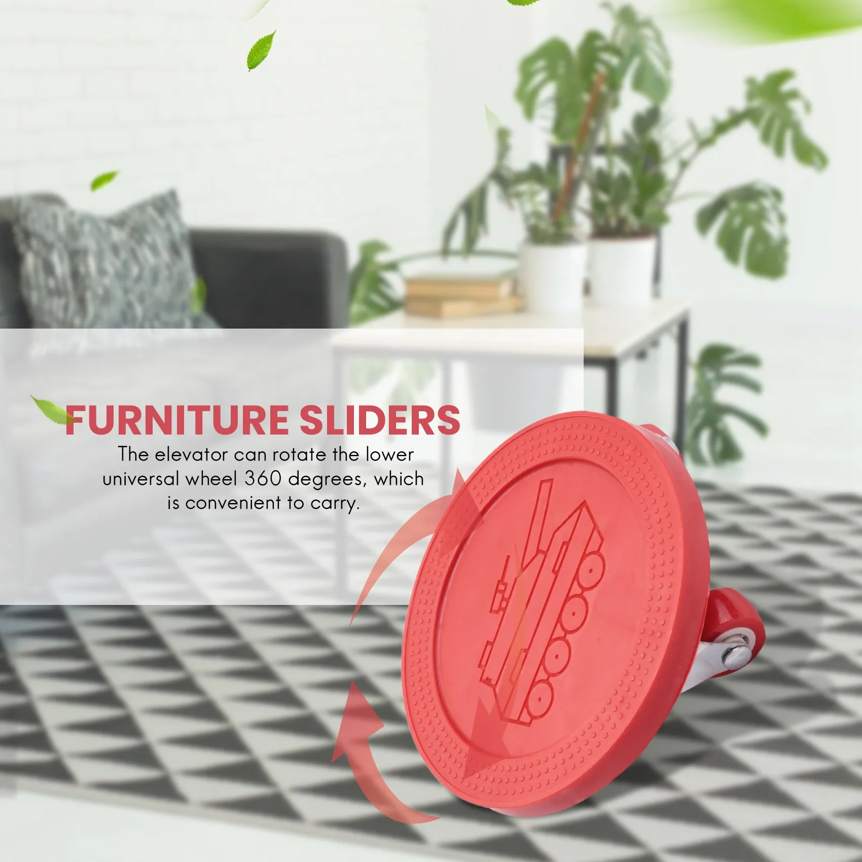 【LAST CHANCE】5 Pcs Furniture Mover With Lift, 4-Wheel Furniture Dolly, Dolly Wheels Furniture, For Tables, Sofas, Refrigerators