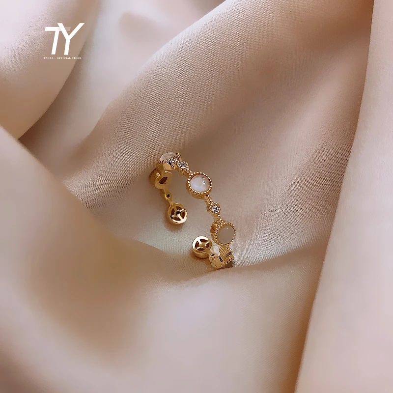 Petites bagues rondes classiques japonaises de luxe, bijoux européens et américains pour femmes, bague ouverte sexy pour étudiant, nouvelle collection 2020
