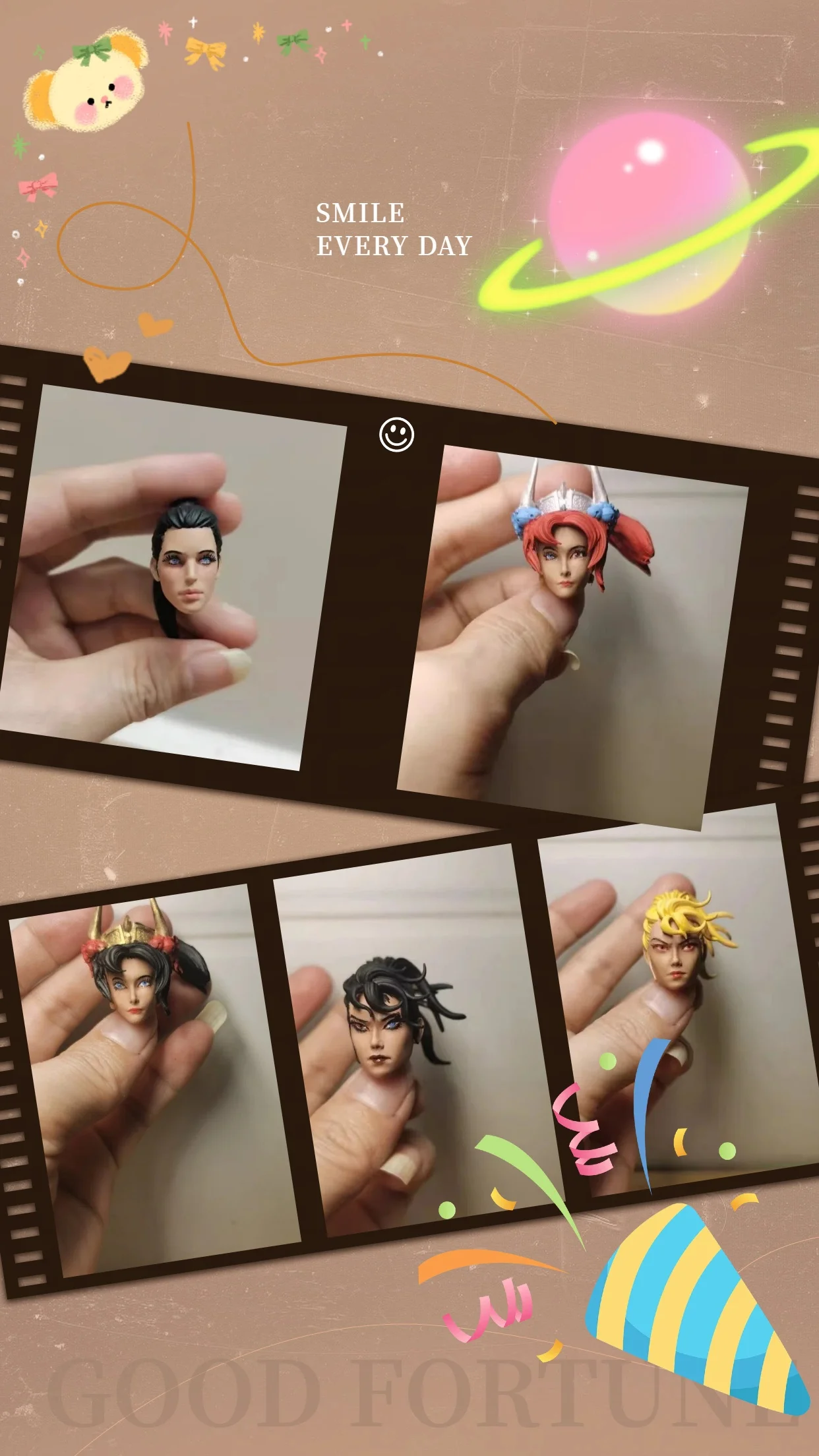 

【30days Made】1/12 Scale Female Soldier Four Knight Series Characters Bishoujo Painted Head Sculpt Accessories For 6'' Figure