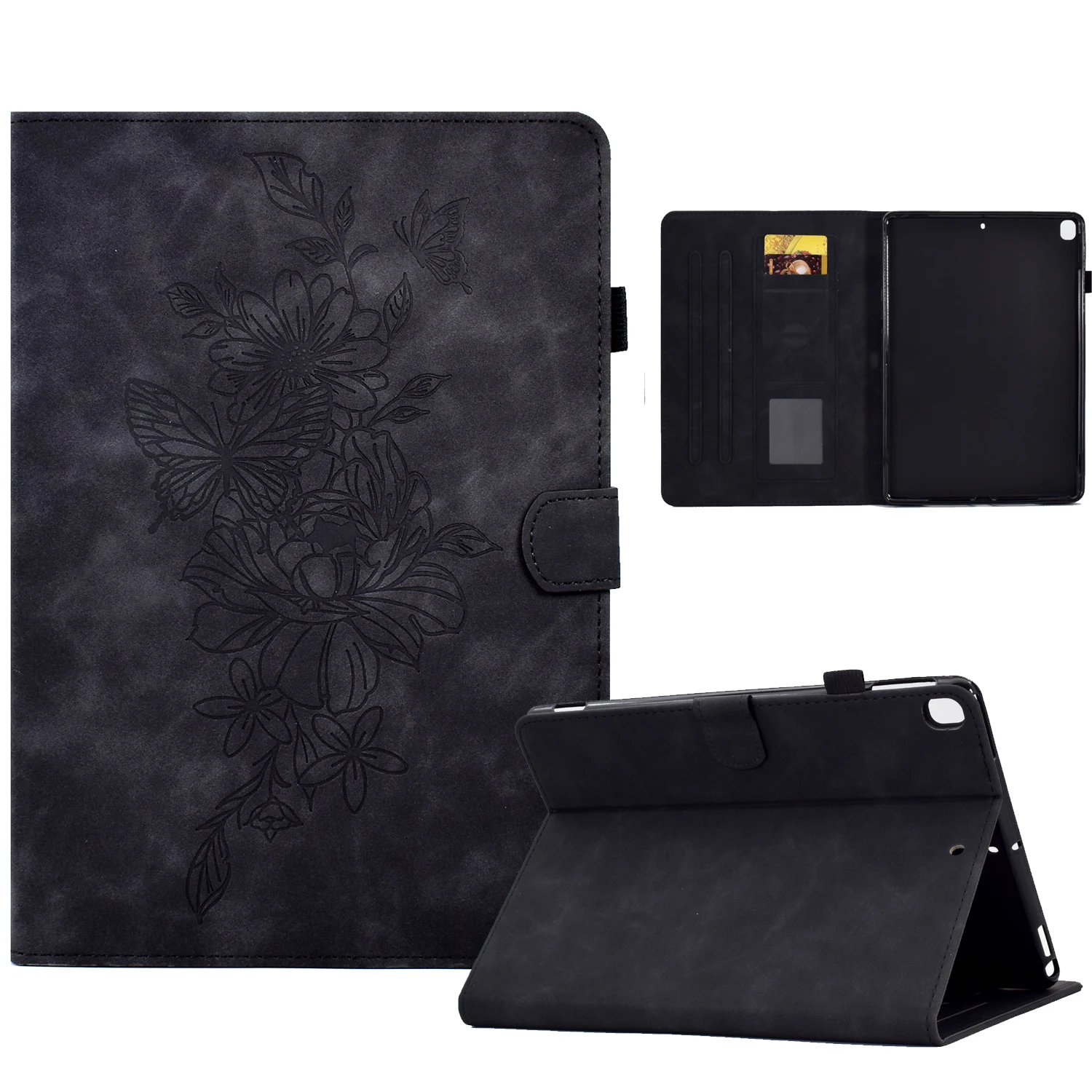 

Flip leather butterfly embossing Card slot wallet Cover For Samsung Galaxy Tab A7 10.4 2020 shockproof Tablet protective cover