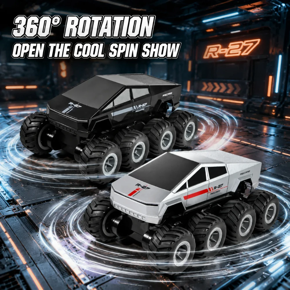 Water Land Dual Purpose Eight Wheel Remote Controlled Vehicle Cyber Pickup Stunt Vehicle Climbing Off Road Vehicle Toy Car