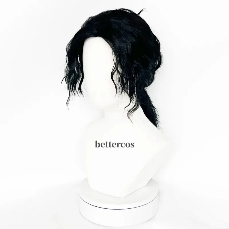 

Candy 2025 Майкл Косплей Ролевые игры Средние длинные вьющиеся черные волосы Парик Хэллоуин Cos Парики