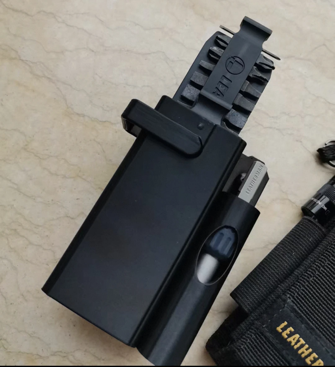  3D Printed ABS Bit Quick Draw Holder For Leatherman ARC Wave Surge TTI Plus MUT Multi-Tool Bit Storage Case 
