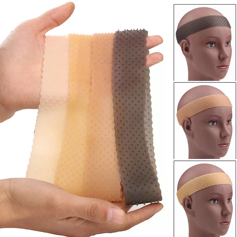 

Silicone Elastic Wig Grip Band For Fix Wigs Sport Transparent Black Brown Yoga Sweatproof Non Slip Headband Seamless