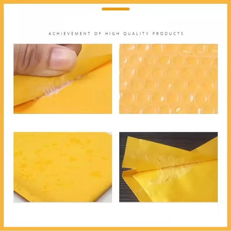 Imagem -04 - Bubble Envelope Adequado para Suprimentos para Pequenas Empresas Envio Bolsas de Embalagem Mailers Atacado 10 Pcs por Pacote 35x45cm Amarelo Cor