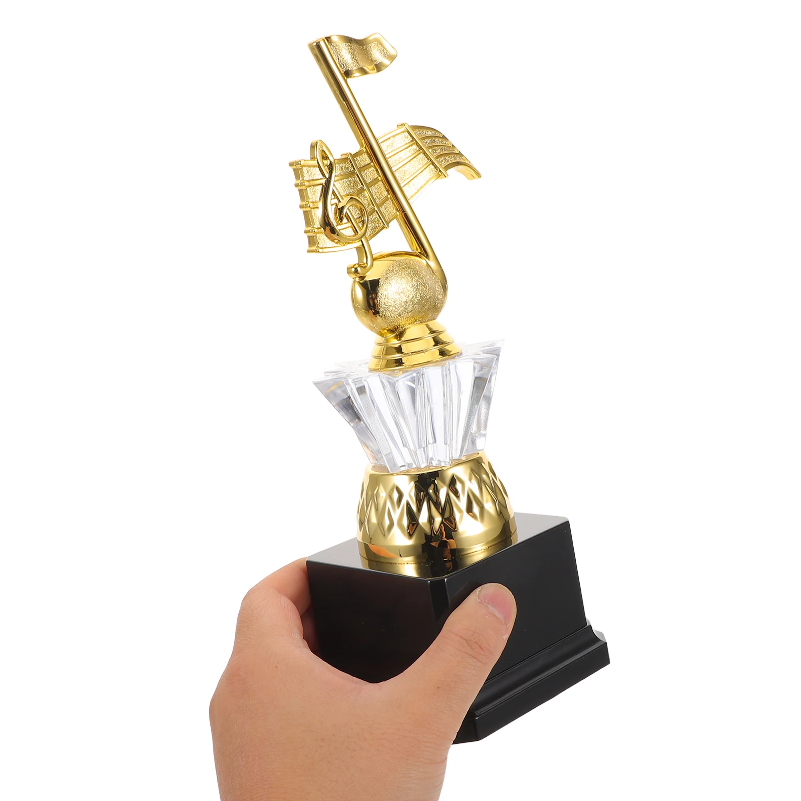 

Golden Plastic Lightweight Singing Competition Mini Cup Party Decor School Award Competition Trophy Music