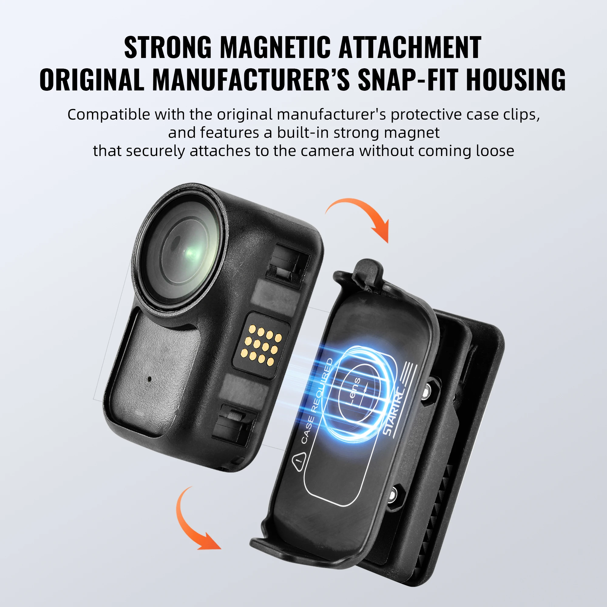 Upgraded Version Backpack Clip Mount for DJI Osmo Nano Accessories Horizontal Vertical Quick Release Nano Camera Clip