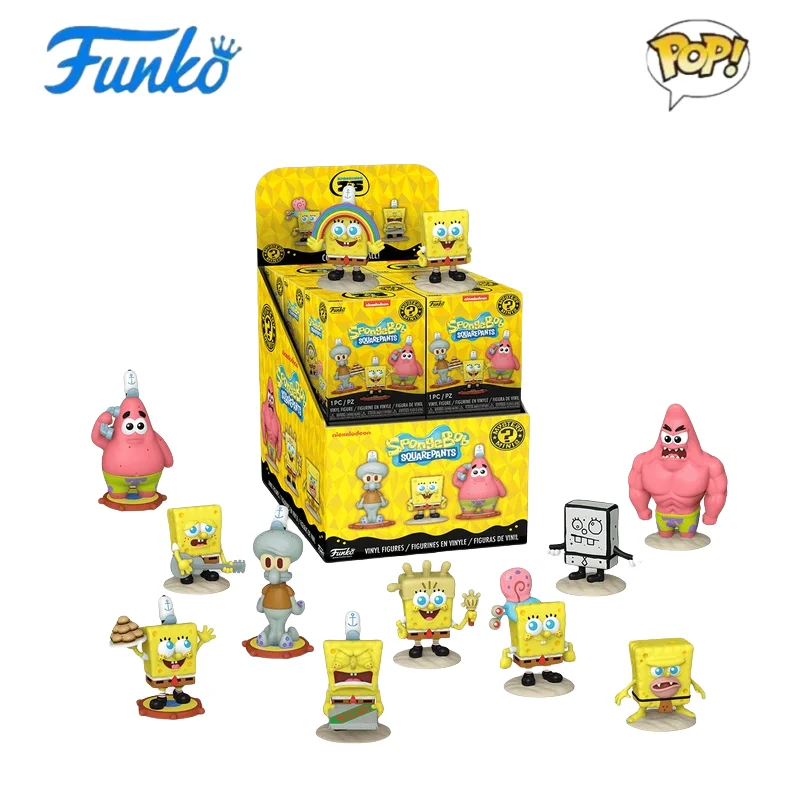 Funko Pop SpongeBob Figures Blind Box 25th Anniversary SpongeBob SquarePants Mystery Minis Anime Figure Mysterious Surprise Box