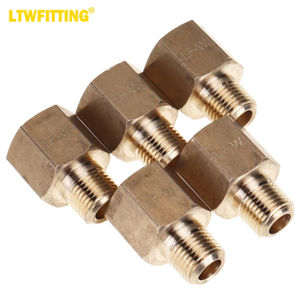 

LTWFITTING LF Brass Pipe 1/4" Female x 1/8" Male NPT Adapter Fuel Gas Air (Pack of 5)