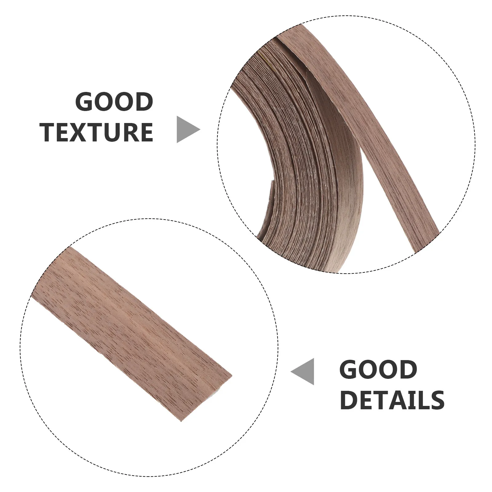 1 Roll Wood Edge Banding Strip Natural Wood Grain Finish Long-Lasting Adhesive Cabinet Door Edge Trim Furniture Protector Tape