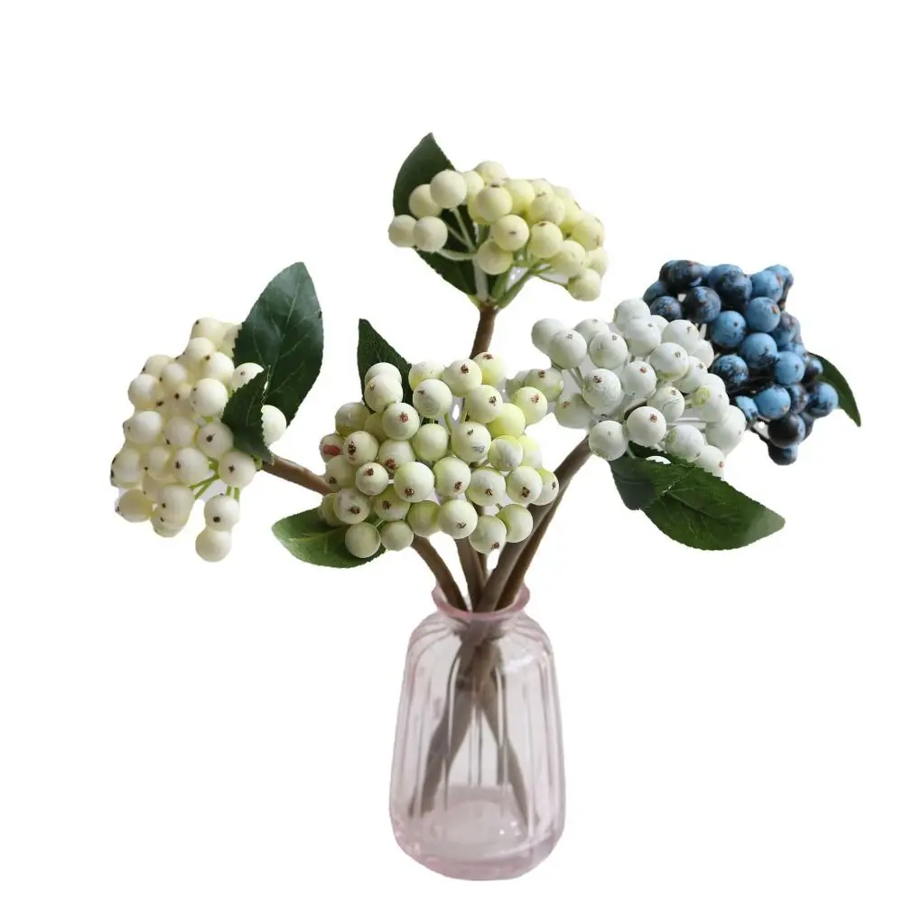 Amerikanisches Pastoral-Arrangement mit künstlichen Beeren, künstliche Weihnachtsblumen, DIY-Beeren-Requisiten – Detail 5