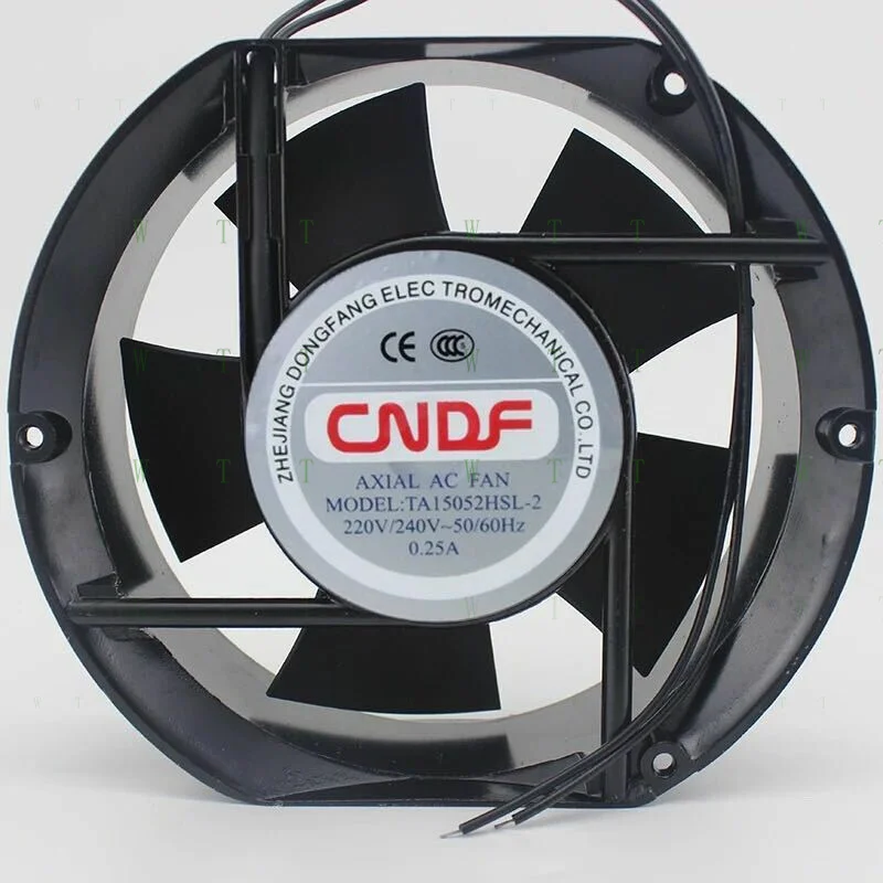 

Вентилятор осевой H 1 PCS для CNDF Fan TA15052HSL-2, 220В, 0.25А, 17251, 17 см, 2-проводной, охлаждающий