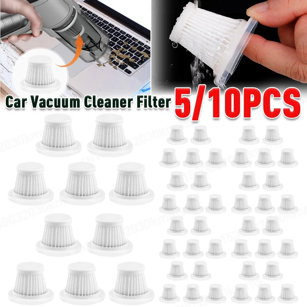 5/10PCS Cordless Vacuum Cleaner Hepa Filter Home Car Handheld Wireless Replacement Element Accessory for Portable Vacuums