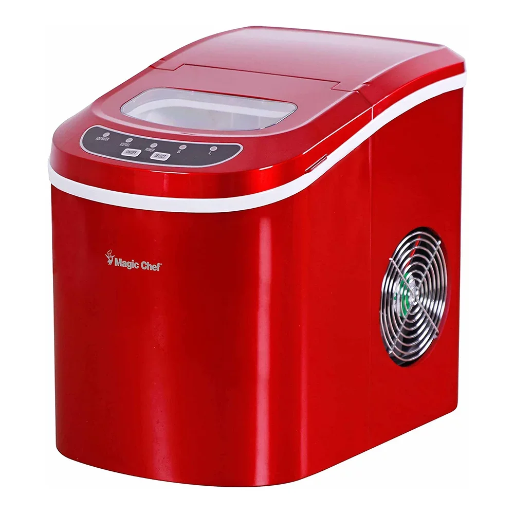 Magic Chef 27 lb, kapasitas Portable table Maker es, merah 2023