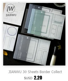 JIANWU 10 teile/satz Handy Fall Transparente Rückseite Karte Kreative DIY Journal Material Dekor Schreibwaren – Detail 6