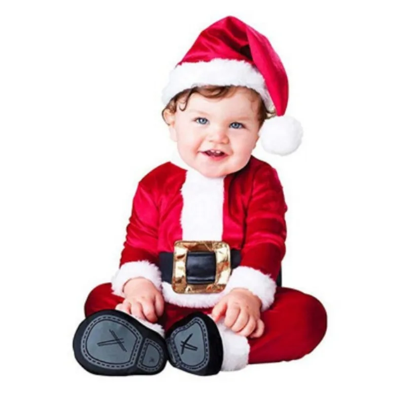 Santa Claus Elf Dress Show Christmas Tree Dress Baby Park Jumpsuit Elk Snowman Modeling Clothing