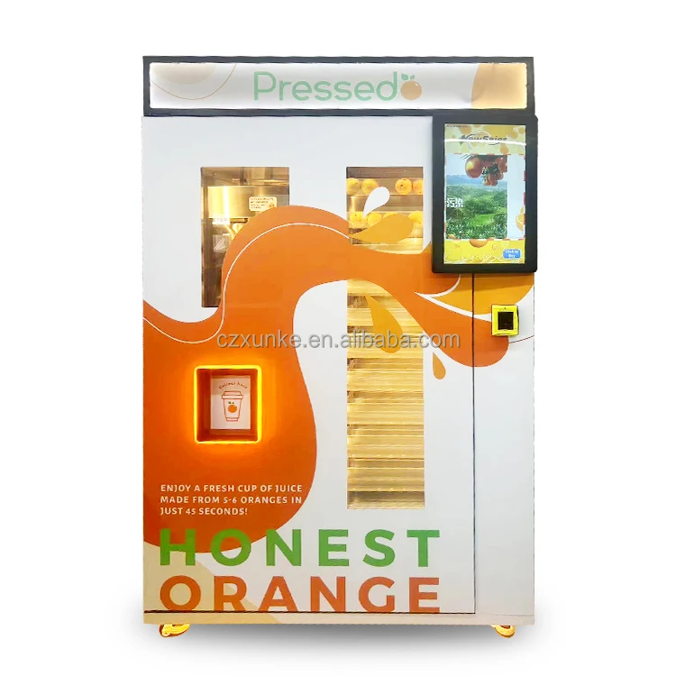 24 Hours Unattend Automatic Fresh Orange Juice Automatic Vending Machine for Any Location
