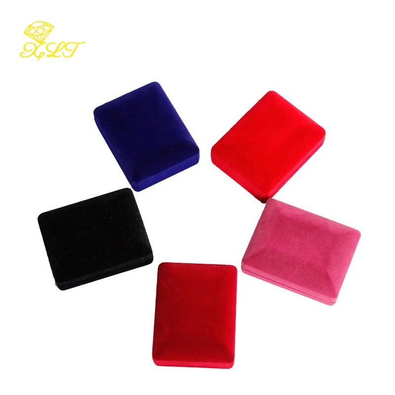 Velvet Jewelry Box For Pendant Display Gift Storage Case Necklace Holder Pendant Packaging Box Elegant Jewelry Storage