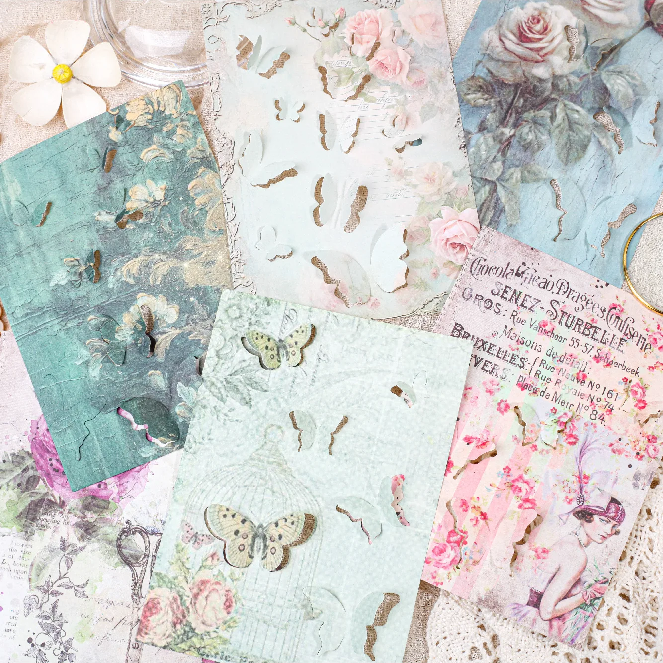 24pcs/lot Memo Pads Material Paper let one's imagination roam Journal Scrapbooking paper Card Background Decoration Paper