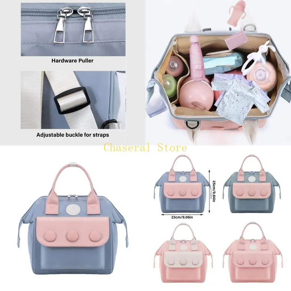 

E7CE Baby essential Bag Fashionable Maternity Bag Mom Bag for Active Parents