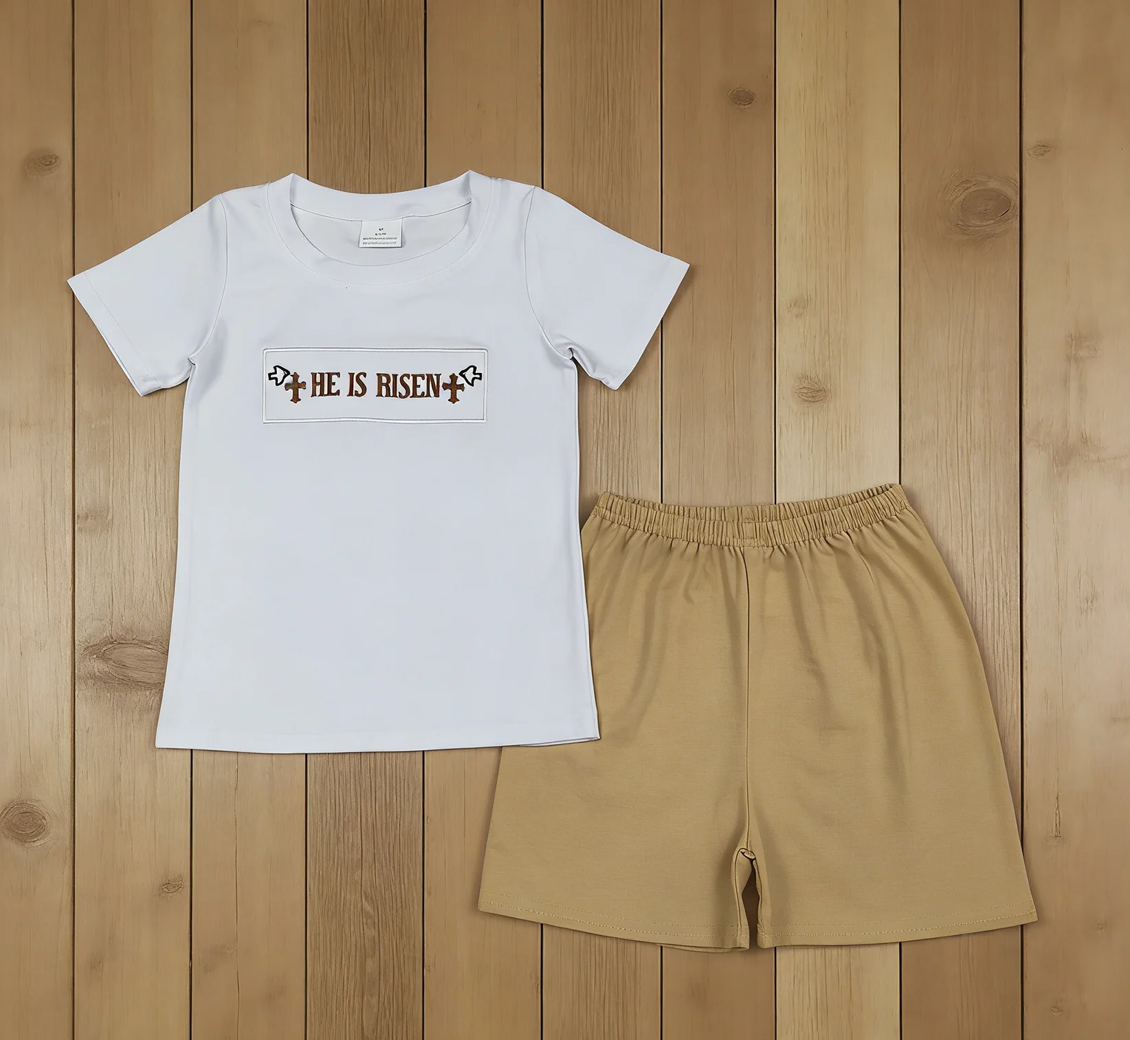 

Z1210-16 BSSO1674 Kids Outfit Short Sleeve Top With Shorts Set Children Boutique Clothes