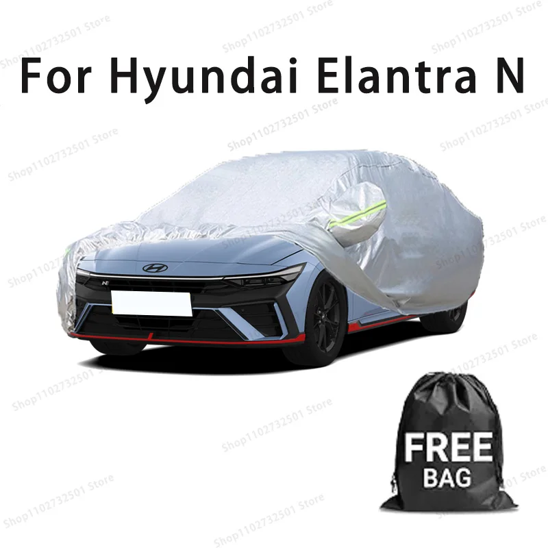 Car cover For Hyundai Elantra N Full cover Waterproof sun protection cover Scratch resistant cars accessories