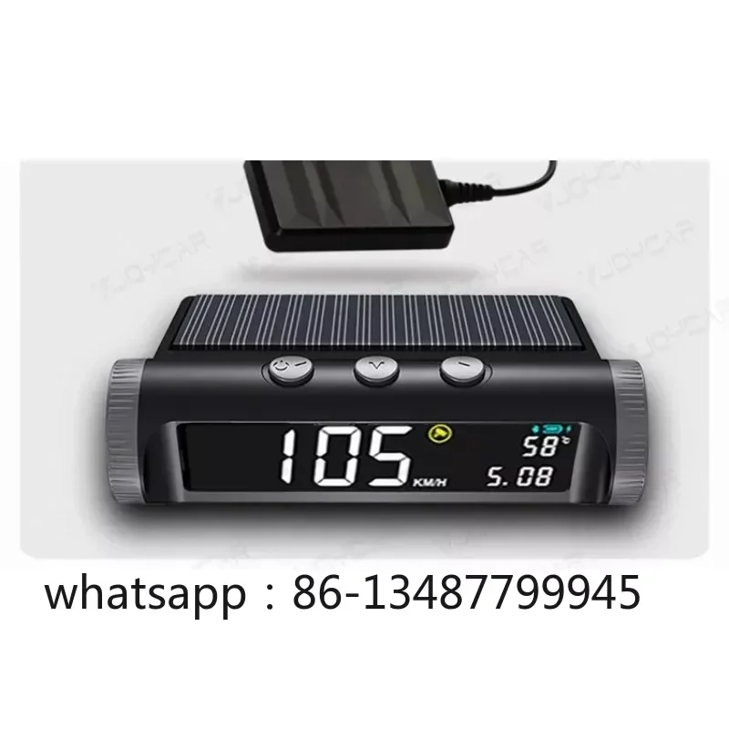 

GPS wireless digital speedometer with solar powered driving speed and temperature screen