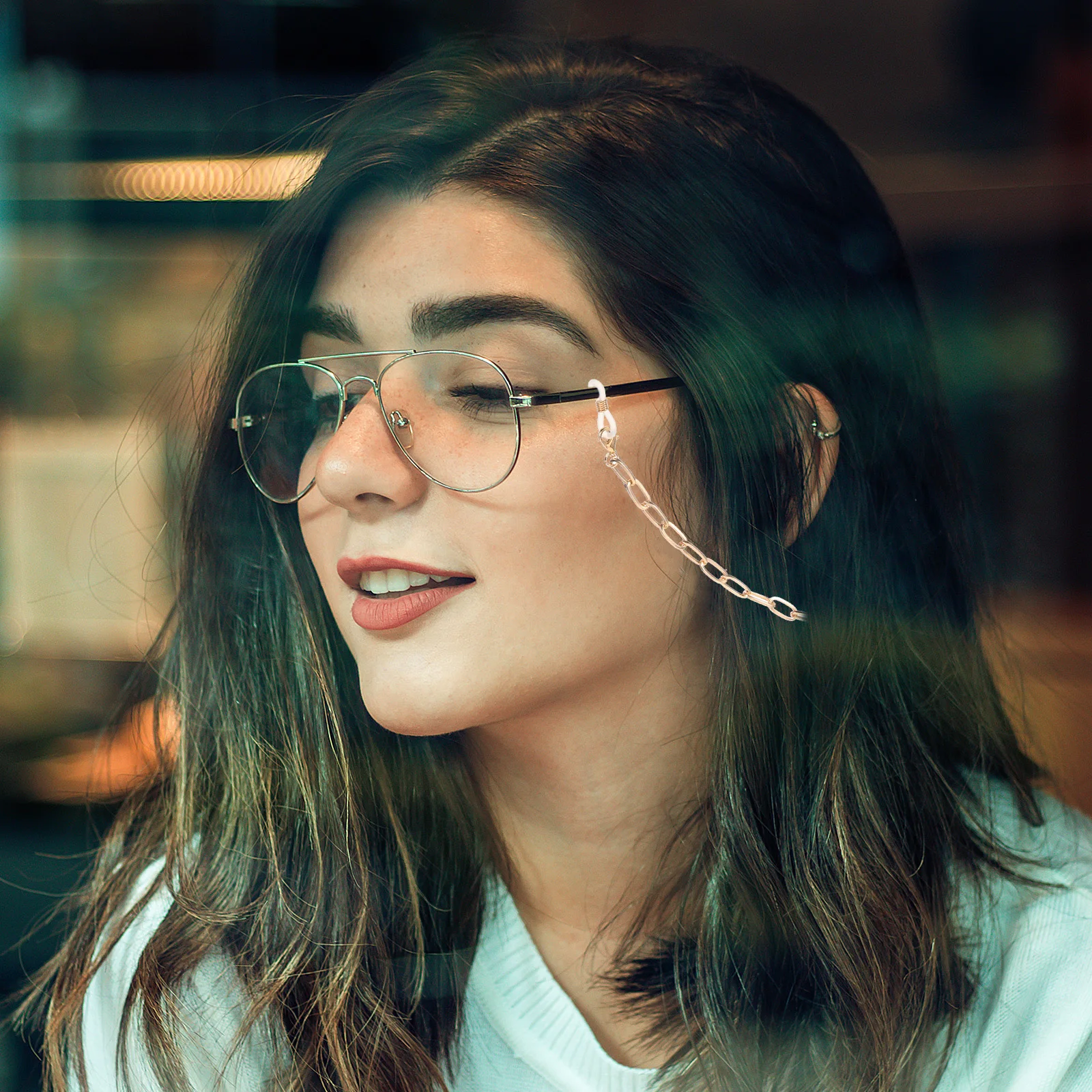 

Eyeglass Chain Long Necklace Eyewear Retainer Strap Fashion Accessories Glasses Holder Cord Anti Slip Glasses Chain for Women