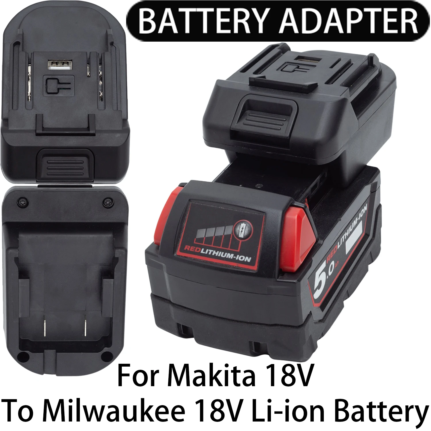 Battery Adapter Converter for Makita 18V Li-ion tools To Milwaukee 18V Li-ion Battery Adapter Power Tool Accessories