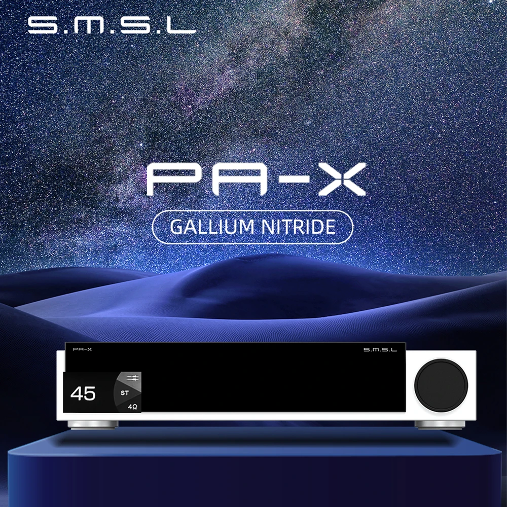 SMSL PA-X Galliumnitrid-Lautsprecherverstärker Desktop-HIFI-Leistungsverstärker 8 Ohm 200 W Ausgangsleistung