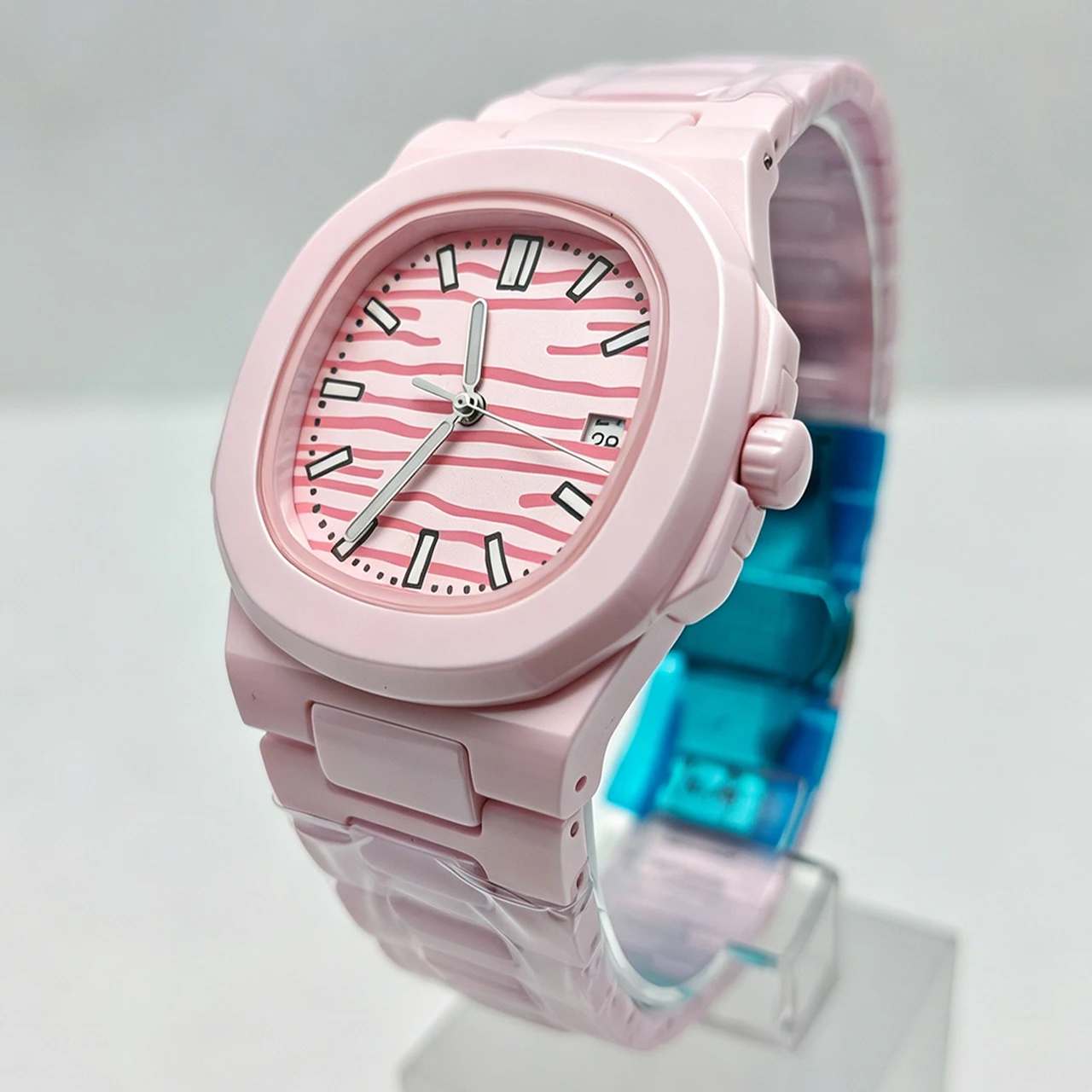 Hot Sale 42mm  Men's Fashion Watch, Brushed Case Sapphire Crystal Minimalist Dial Luminous Hands Custom Logo, Gift
