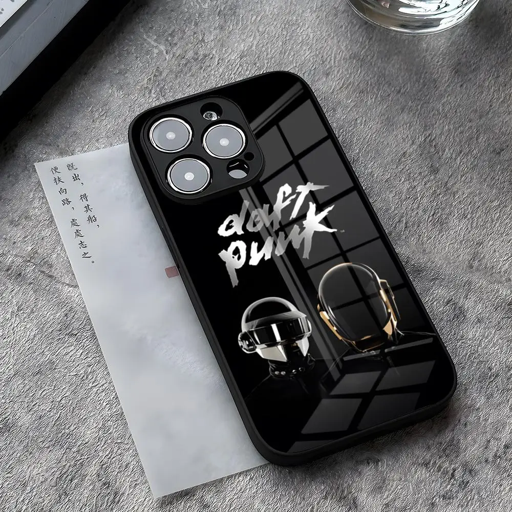 DJ D-Daft Punk Phone Case For IPhone 14 Pro Max 15 Pro 12 11 13 Mini X XR XS 16 Plus SE Tempered Glass Back Cover