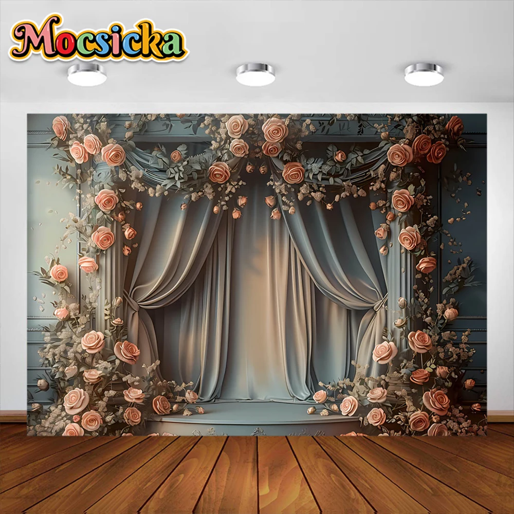 Abstrakte Retro-Fotografie Hintergrund Blumen Garten zimmer Party Dekoration liefert Familie Baby Porträt Hintergrund Studio Requisiten