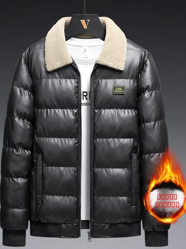 

Мужская зимняя утепленная хлопковая куртка большого размера, повседневное теплое пальто с меховым воротником, модный городской стиль